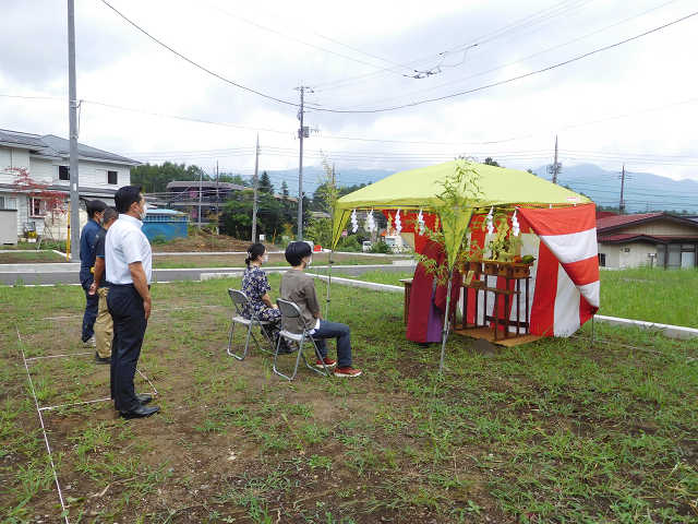 富士河口湖町小立N.D様邸地鎮祭です。