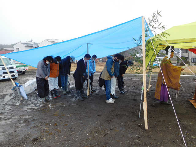 富士河口湖町勝山O.H様邸地鎮祭でした。